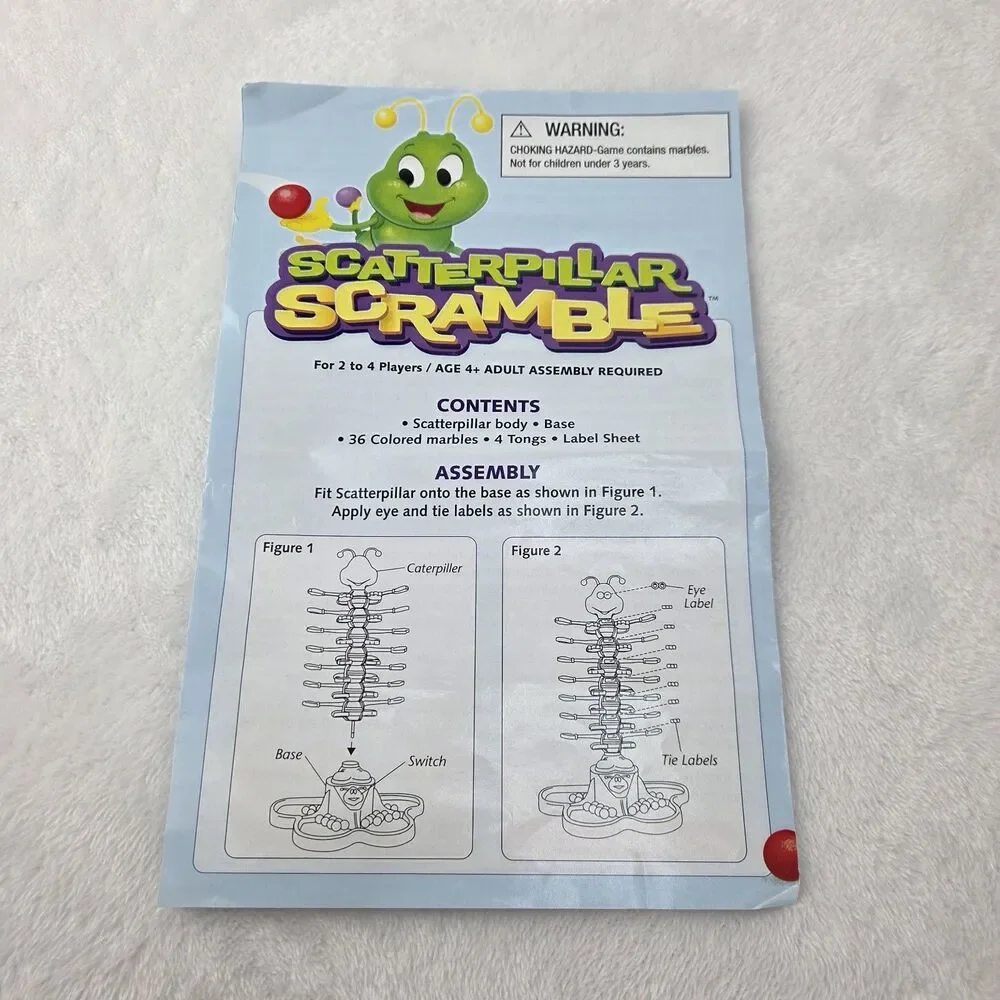 2008 Scatterpillar Scramble MB Games Tested Complete Tested Working Hasbro
